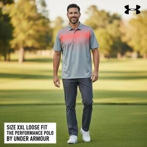 Under Armour Men's Performance Polo Shirt XXL Loose Fit